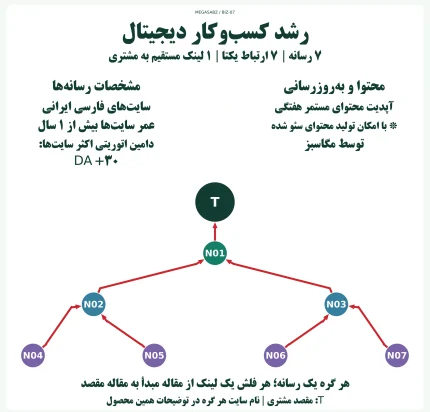 پکیج لینکسازی شبکه ای رشد کسب‌وکار دیجیتال مگاسبز