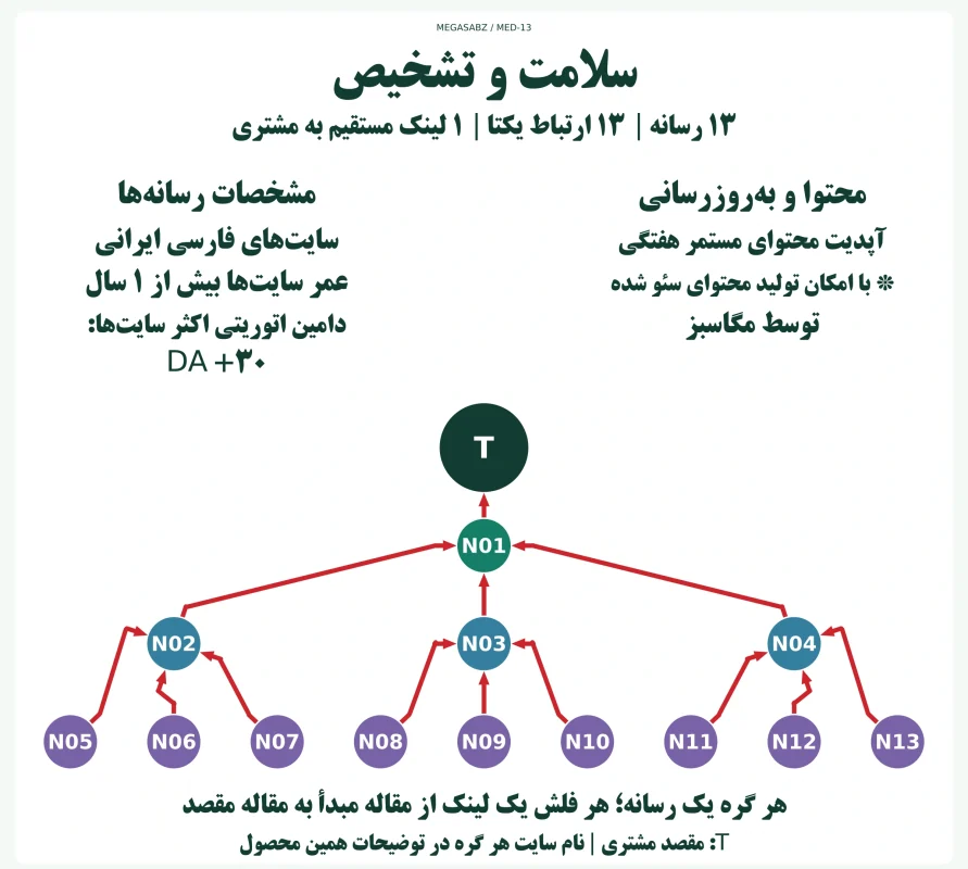 پکیج لینکسازی شبکه ای سلامت و تشخیص مگاسبز