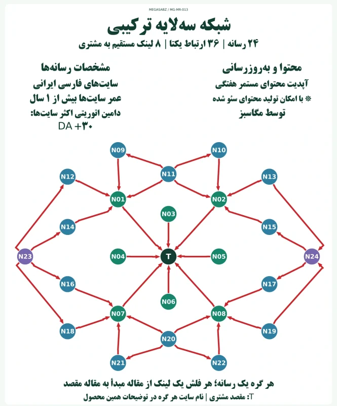 پکیج لینک‌سازی شبکه سه‌لایه ترکیبی مگاسبز