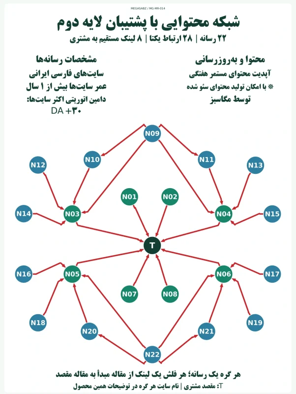 پکیج لینک‌سازی شبکه محتوایی با پشتیبان لایه دوم مگاسبز