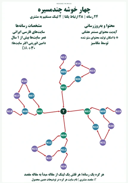 پکیج لینک‌سازی چهار خوشه چندمسیره مگاسبز