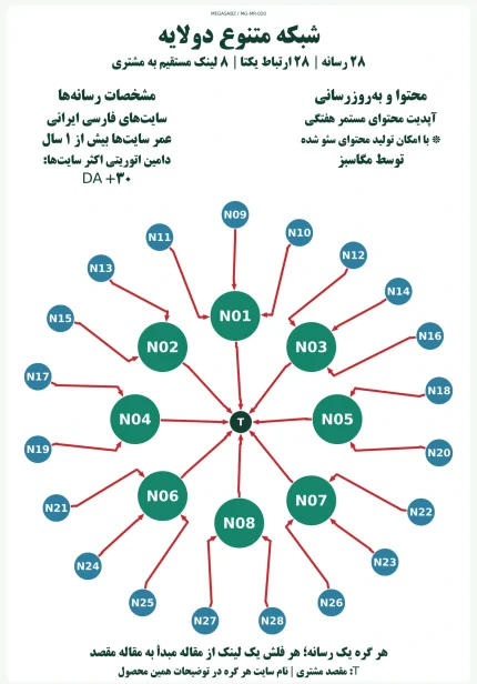 پکیج لینک‌سازی شبکه متنوع دولایه مگاسبز