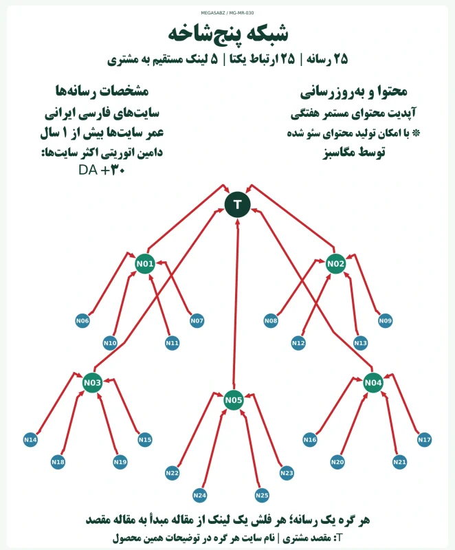 پکیج لینک‌سازی شبکه پنج‌شاخه مگاسبز