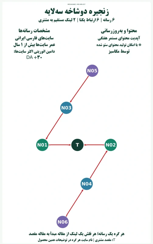 پکیج لینک‌سازی زنجیره دوشاخه سه‌لایه مگاسبز