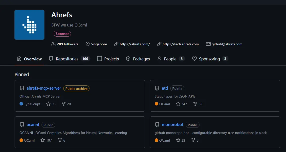 اسکرین شات Ahrefs MCP