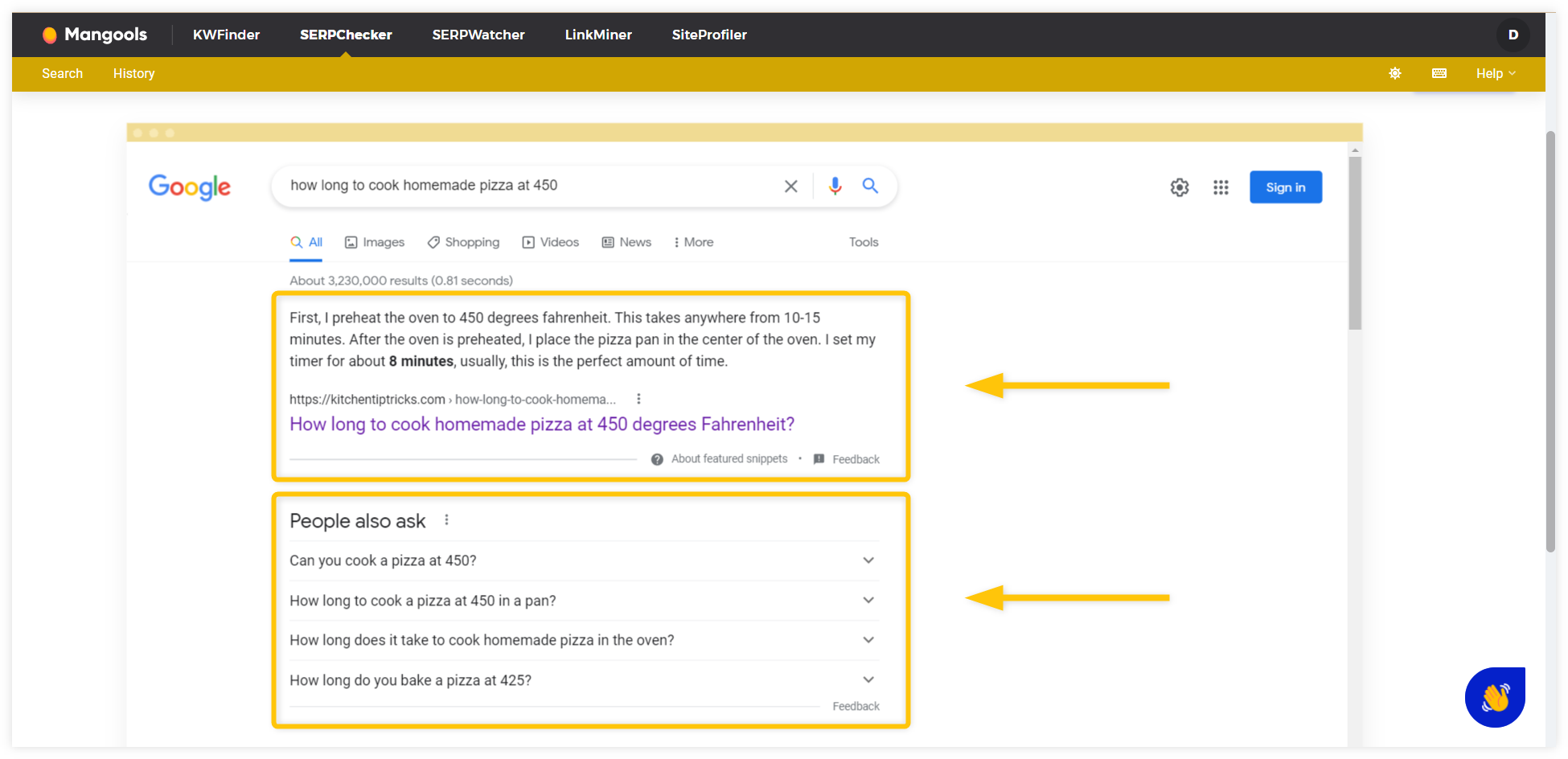 SERPChecker - تجزیه و تحلیل SERP و نمونه ای از ویژگی های آن