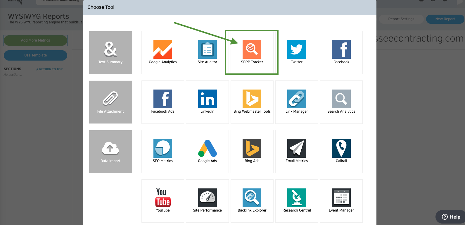 ردیاب SERP در Raven Tools