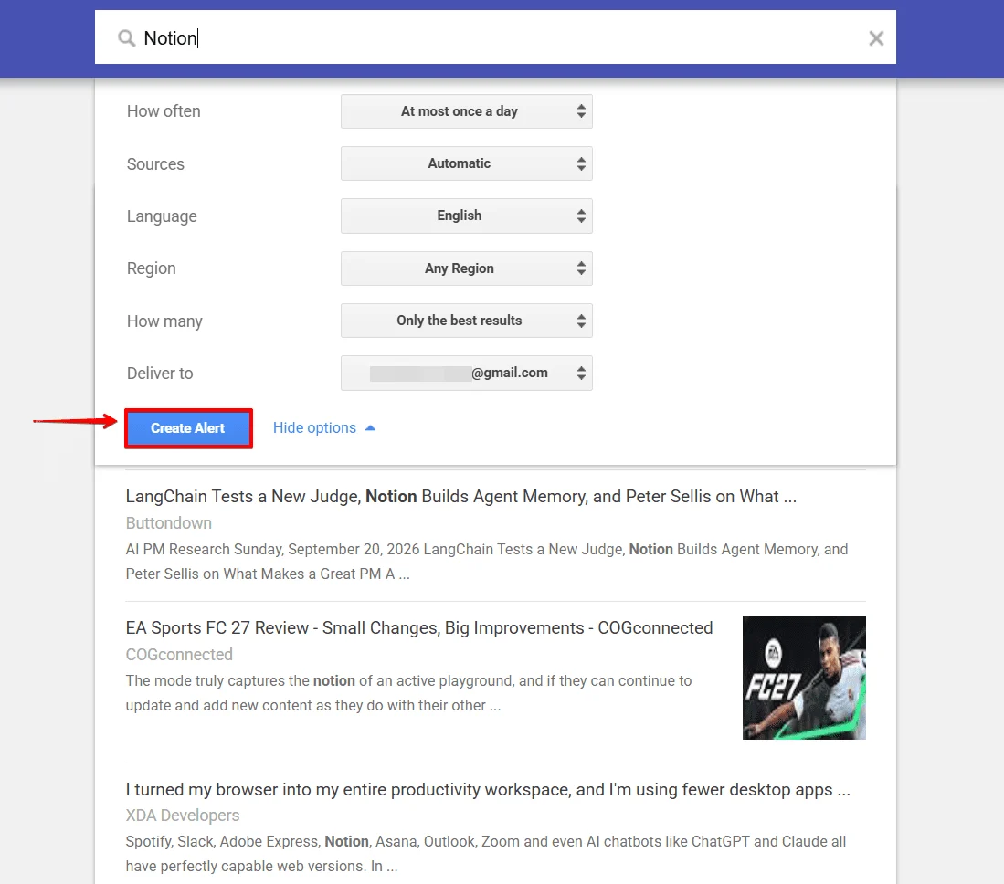 نحوه تنظیم Google Alerts